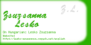 zsuzsanna lesko business card